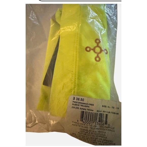 Tommie Copper Performance Compression Knee Sleeve, Safety Yellow, Size XL, NWT - Picture 1 of 3